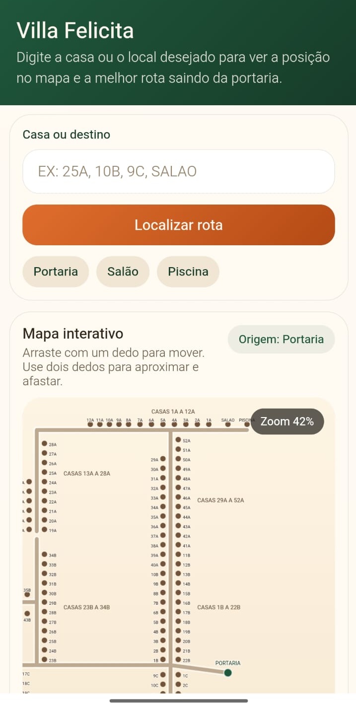 Interface complementar do sistema de localização